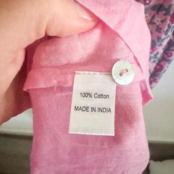 Banjanan Isha Scatter Floral Wild Rose Midi Dress L - Picture 7 of 9